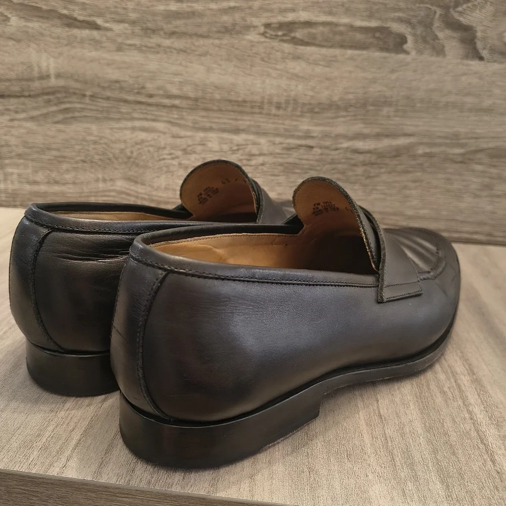 Mens Suitsupply Black Leather Penny Loafers Shoes Size‎ UK11 US12 EU45
